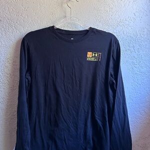 Under Armour Long-Sleeve Crewneck Tee - Black with Yellow Logo